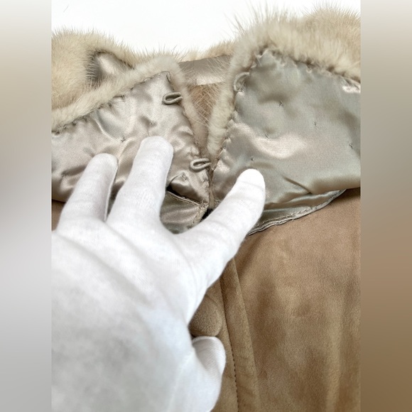 VTG mink collar shade coat jacket - Picture 6 of 13